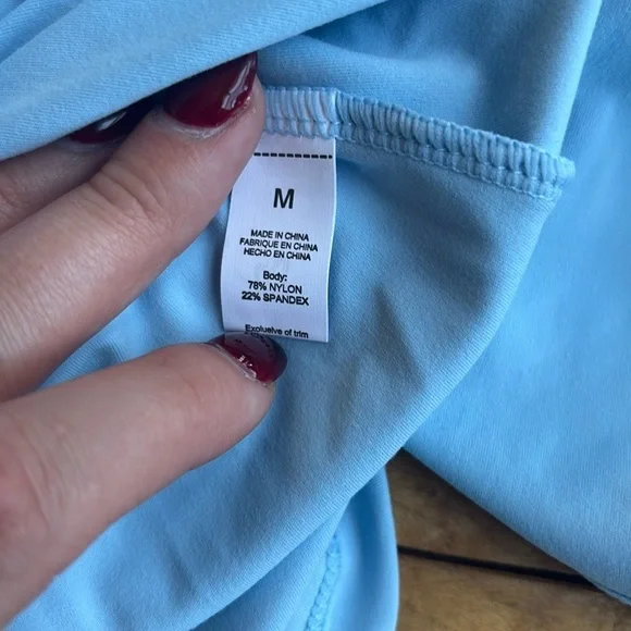 Blue Fit and Flare Long Sleeve V-Neck Dress for Cocktail - Picture 12 of 12